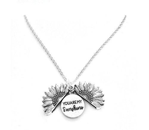 Sunflower Double Lettering Necklace