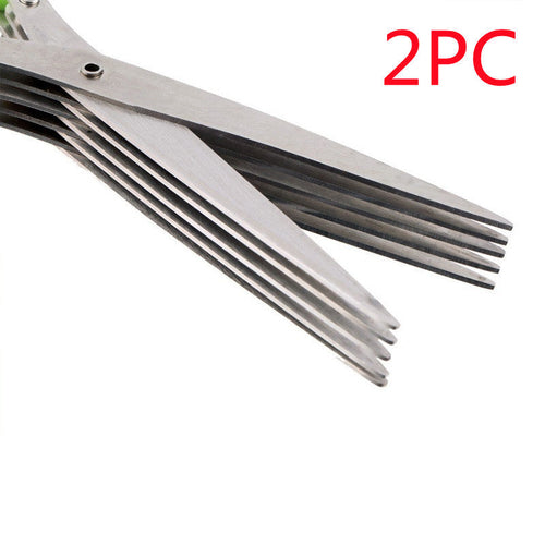 Multifunctional Multi-layer Green Onion Scissors Stainless Steel Onion