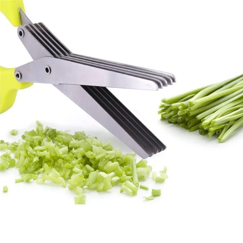 Multifunctional Multi-layer Green Onion Scissors Stainless Steel Onion