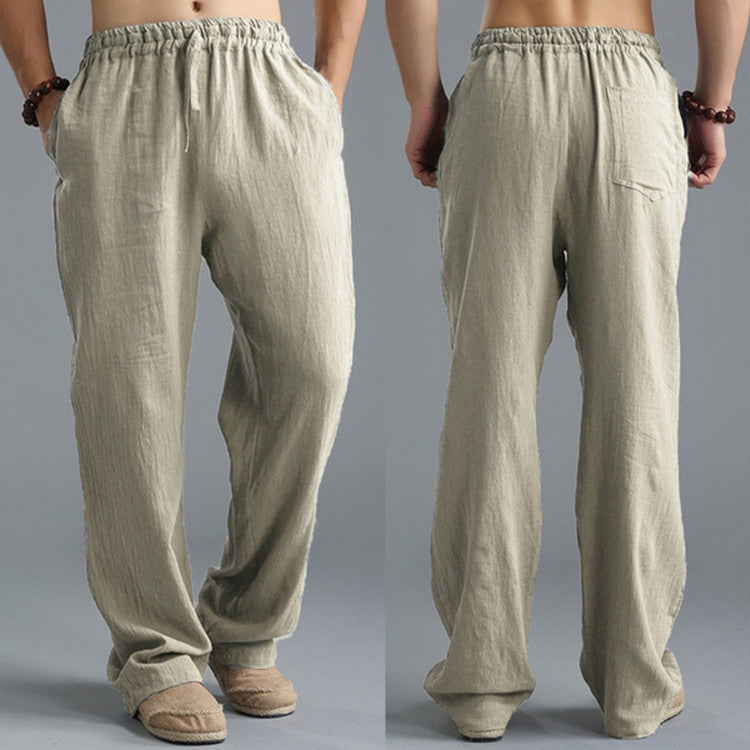 Men's Breathable Linen Loose Casual Sports Pants