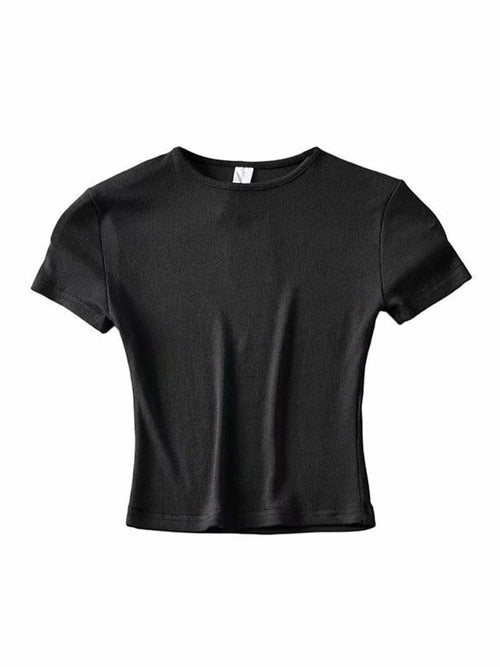 Fashion Casual 2022 Summer Woman Slim Fit t-shirt tight Cotton