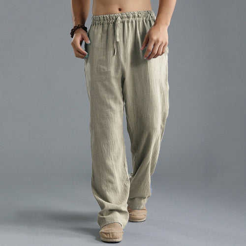 Men's Breathable Linen Loose Casual Sports Pants