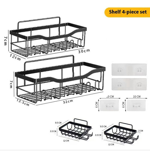 Punch-free Bathroom Storage Rack